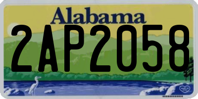 AL license plate 2AP2058