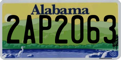 AL license plate 2AP2063