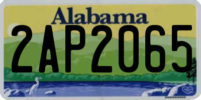 AL license plate 2AP2065
