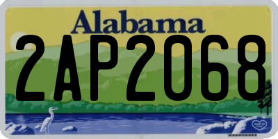 AL license plate 2AP2068