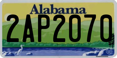 AL license plate 2AP2070