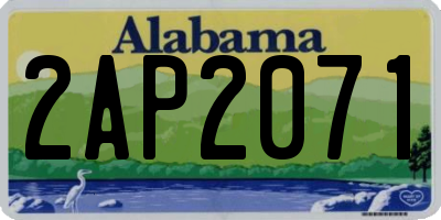 AL license plate 2AP2071