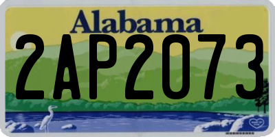 AL license plate 2AP2073