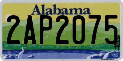 AL license plate 2AP2075