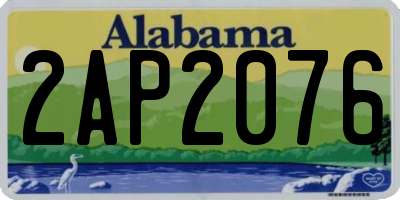 AL license plate 2AP2076