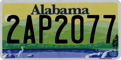 AL license plate 2AP2077