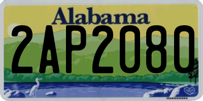 AL license plate 2AP2080