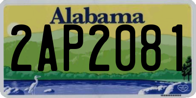 AL license plate 2AP2081