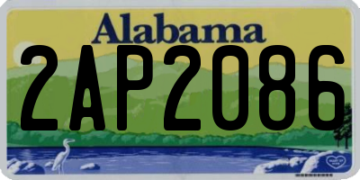 AL license plate 2AP2086