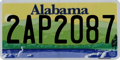 AL license plate 2AP2087
