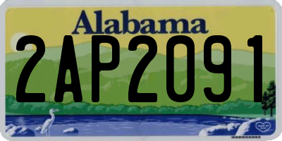 AL license plate 2AP2091