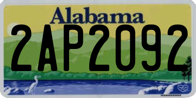 AL license plate 2AP2092