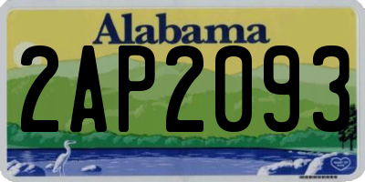 AL license plate 2AP2093