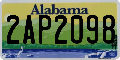 AL license plate 2AP2098