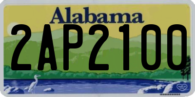 AL license plate 2AP2100