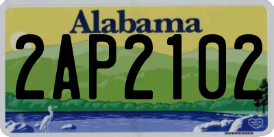 AL license plate 2AP2102