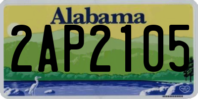 AL license plate 2AP2105
