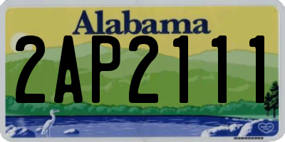 AL license plate 2AP2111