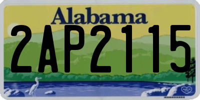 AL license plate 2AP2115