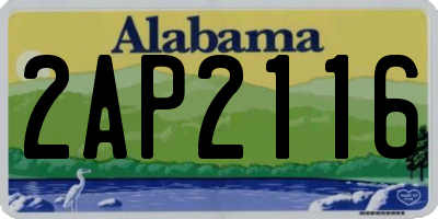 AL license plate 2AP2116