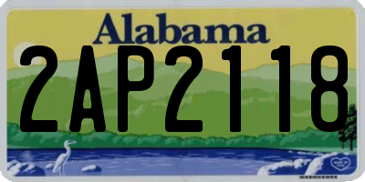 AL license plate 2AP2118