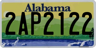 AL license plate 2AP2122