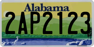 AL license plate 2AP2123