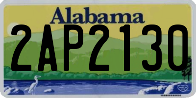 AL license plate 2AP2130
