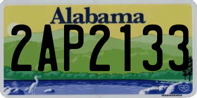 AL license plate 2AP2133