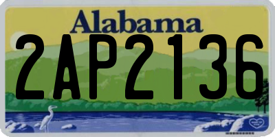 AL license plate 2AP2136