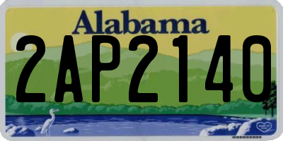 AL license plate 2AP2140