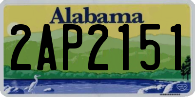 AL license plate 2AP2151