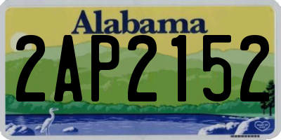 AL license plate 2AP2152