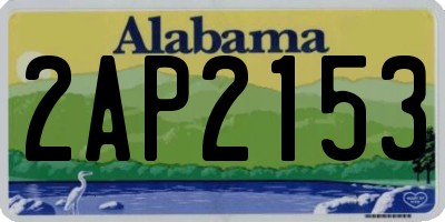 AL license plate 2AP2153