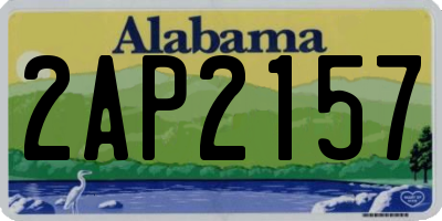 AL license plate 2AP2157