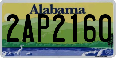 AL license plate 2AP2160