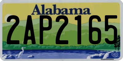 AL license plate 2AP2165
