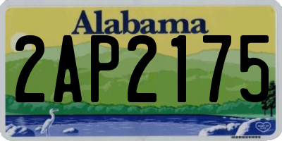 AL license plate 2AP2175