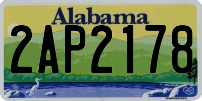 AL license plate 2AP2178