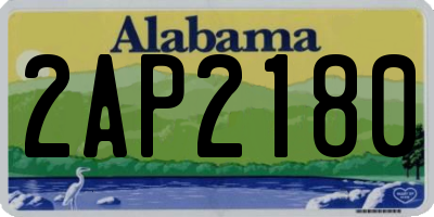 AL license plate 2AP2180
