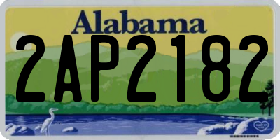 AL license plate 2AP2182