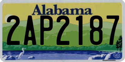 AL license plate 2AP2187