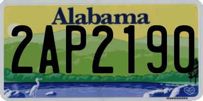 AL license plate 2AP2190