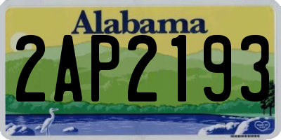 AL license plate 2AP2193