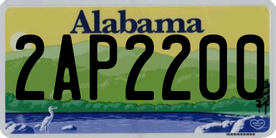 AL license plate 2AP2200
