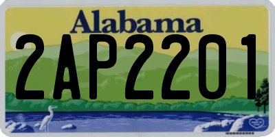 AL license plate 2AP2201