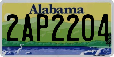 AL license plate 2AP2204