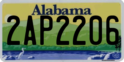 AL license plate 2AP2206
