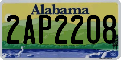 AL license plate 2AP2208