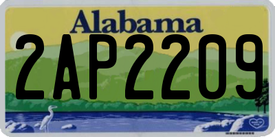 AL license plate 2AP2209